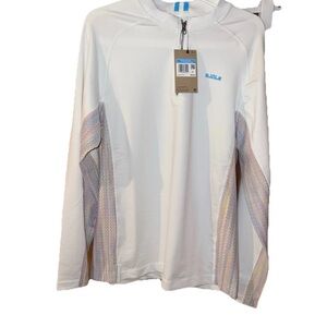 Nike White and Blue Sweatshirt